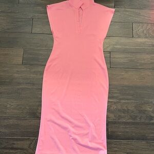 Chic Pink Sleeveless Dress